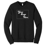 WALAKustom Unisex Raglan Crewneck in black custom printed with your logo or design