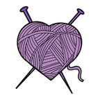 WALAStock Knitting Heart Purple 