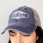Customized Embroidered Legacy Dashboard Trucker Cap up close to see details