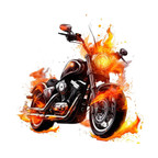 WALAStock Motorcycle Flames 