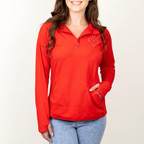 WALAKustom Rhinestone Stretch 1/4-Zip Pullover 