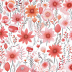 Heat Transfer Warehouse SISER-1593 - Ditsy Doodle Flowers In Pink 