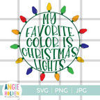 Favorite Color is Christmas Lights SVG 