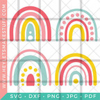  Boho Rainbow SVG File Bundle 