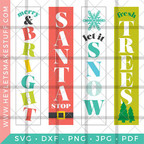  Christmas Door Sign SVG File Bundle 