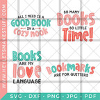  Books SVG File Bundle 