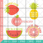  Cute Fruit SVG File Bundle 