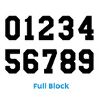  WALATwill Tackle Twill Numbers 6" - Full Block Font 