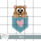  Cute Squirrel Pocket SVG File 