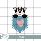  Cute Skunk Pocket SVG File 