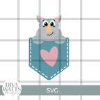  Cute Rhino Pocket SVG File 