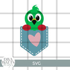  Cute Parrot Pocket SVG File 
