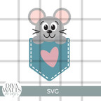  Cute Mouse Pocket SVG File 