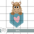  Cute Horse Pocket SVG File 