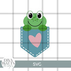  Cute Frog Pocket SVG File 
