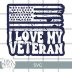  I Love My Veteran SVG File 