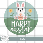  Happy Easter Bunny Egg SVG File 