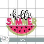 Hello Summer Watermelon SVG File 