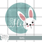  Hi Bunny Blue SVG File 