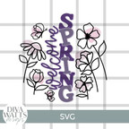  Hello Spring Vertical SVG File 