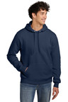 Moisture-wicking pullover with jersey-lined hood