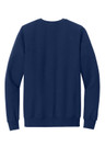Moisture-wicking crewneck sweatshirt with tear-away label