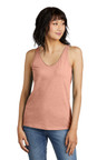 Comfortable women's tank with side seaming and scoop back detail