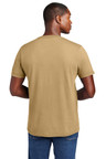 Stylish District Wash tee with tear-away and reject dye label