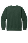 Soft fleece crew with dyed-to-match twill neck tape and rib knit collar