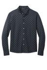 Mercer+Mettle® long sleeve jersey shirt with poly-spandex blend for a comfortable fit