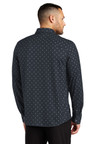 Stretch jersey dress shirt with satin-rimmed buttons and adjustable cuffs for versatile wear