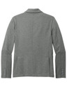 Classic women's double knit pique blazer with horn-tone buttons, welt chest pocket, and interior pocket