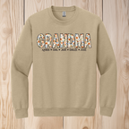 Personalized Grandma Floral Crewneck