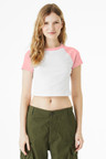 Bella+Canvas Micro Rib Women's Baby Tee model front view 