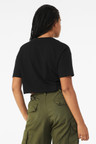 Bella+Canvas Women's Crop Tee model back view 