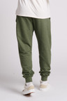 Jerzee Ultimate Ring Spun Unisex Pocket Jogger Pants model back view 