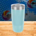 Light Blue Stainless Steel Ring neck 20 oz. Tumblers for Laser Engraving