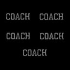 Coach block rhinestone transfer for left chest