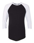 American Apparel Style BB453W - Black/ White - Front View
