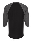Tultex Style 245 - Black/ Heather Charcoal - Back View