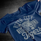 T-shirt with Varsity Custom Transfer design