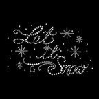 Snowflake rhinestone design for festive clothing