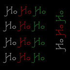 HoHoHo 3 color rhinestone transfer for festive shirts