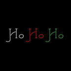 Holiday HoHoHo rhinestone design for apparel