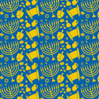 Hanukkah Icons HTV featuring vibrant symbols for festive garment customization.