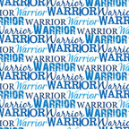 Premium Warrior Text Blue HTV designed for vibrant, bold designs with a smooth matte finish.