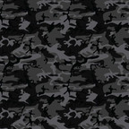 Black Army Camo HTV with a matte finish, 11" printed workable space.
