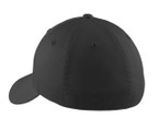 Cotton/spandex cap with stretch fit and unstructured design for flexibility and comfort.