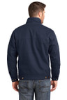 Durable 12-ounce cotton duck cloth jacket with acrylic flannel lining for warmth.