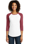  District® Women's Fitted Very Important Tee® 3/4-Sleeve Raglan 